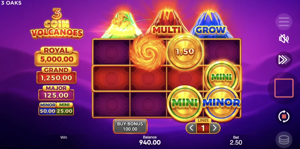 3 Coin Volcanoes Slot