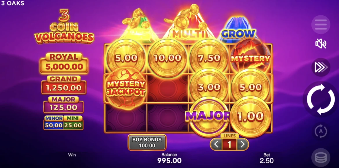 3 Coin Volcanoes