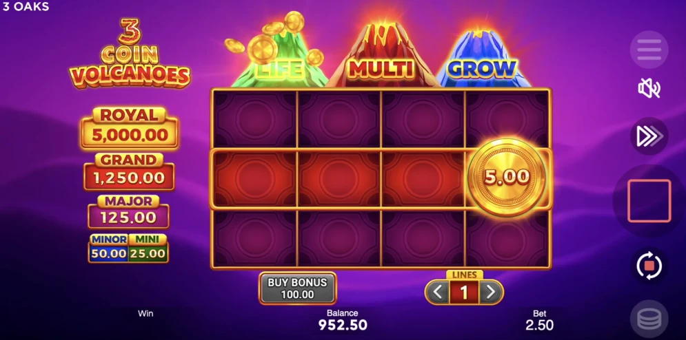 3 Coin Volcanoes Slot