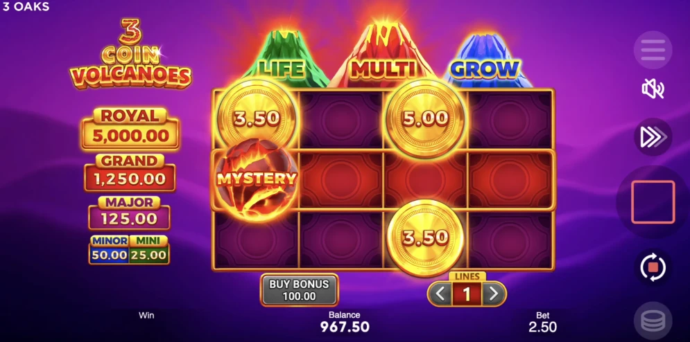 3 Coin Volcanoes Slot