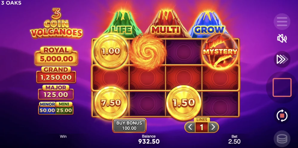 3 Coin Volcanoes Slot