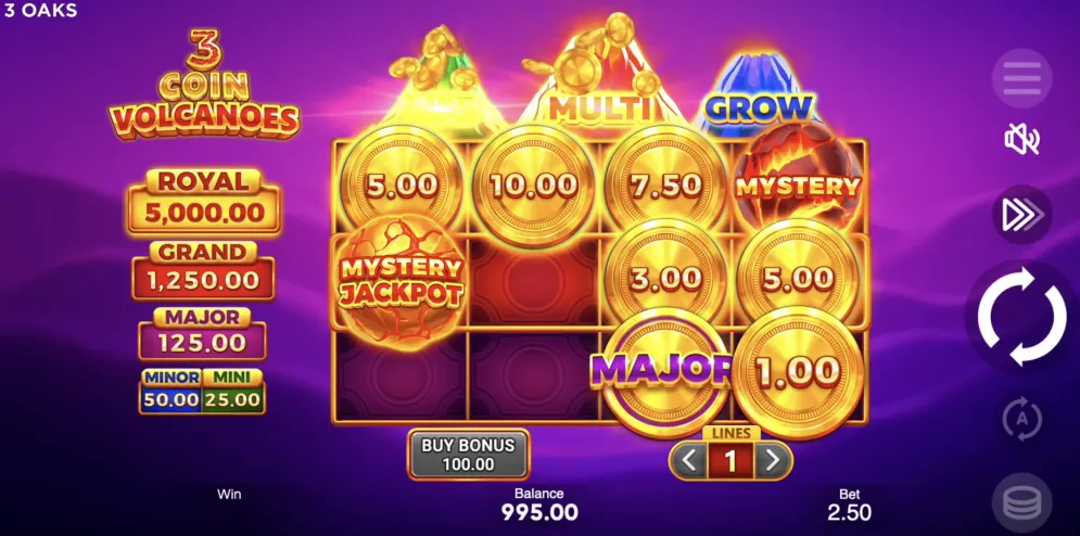 3 Coin Volcanoes